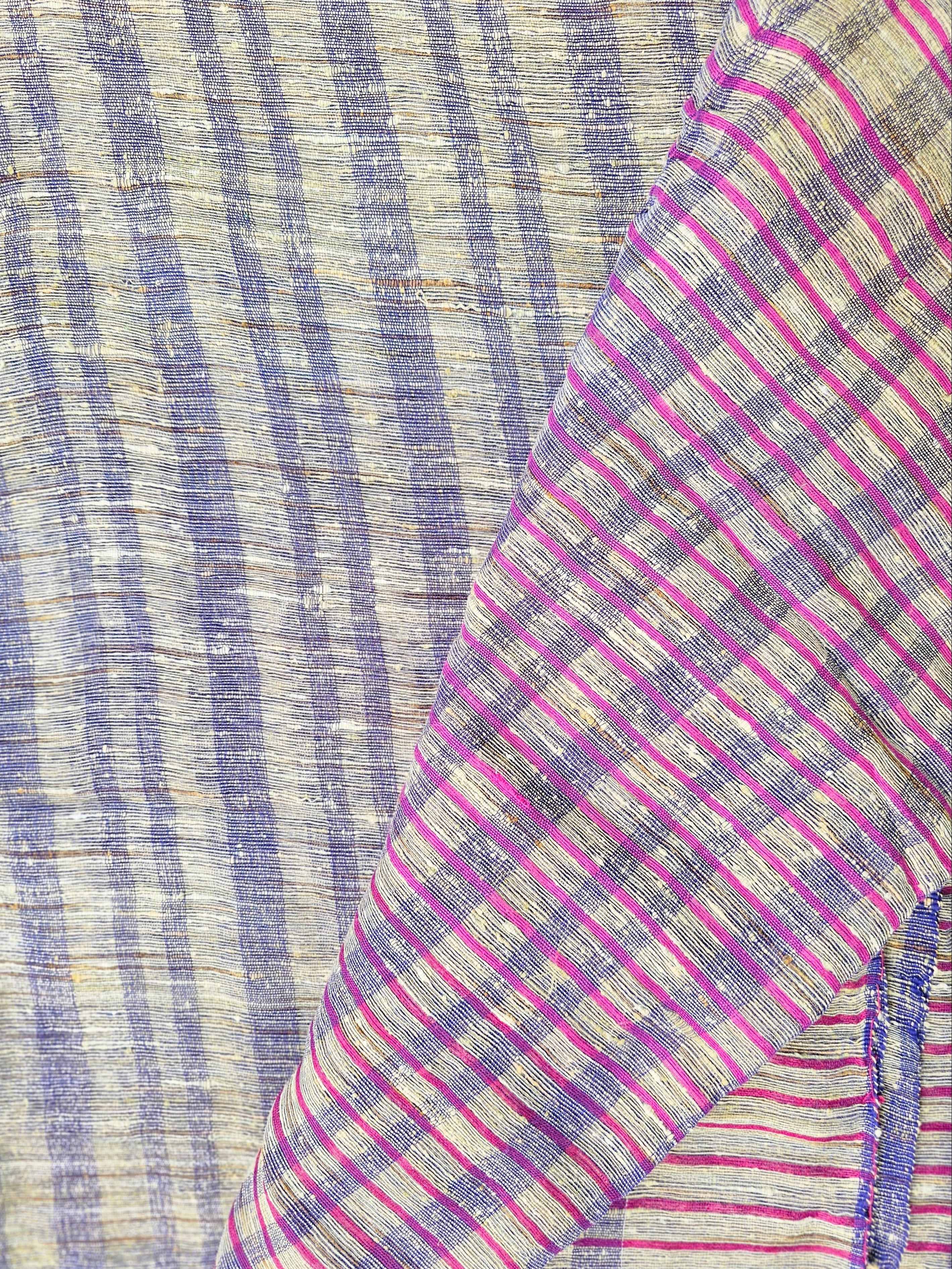 Purple Handloom Ghicha Saree