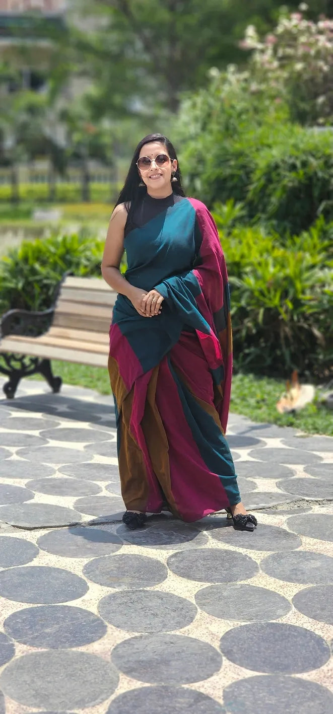 Rang birangi handloom cotton saree