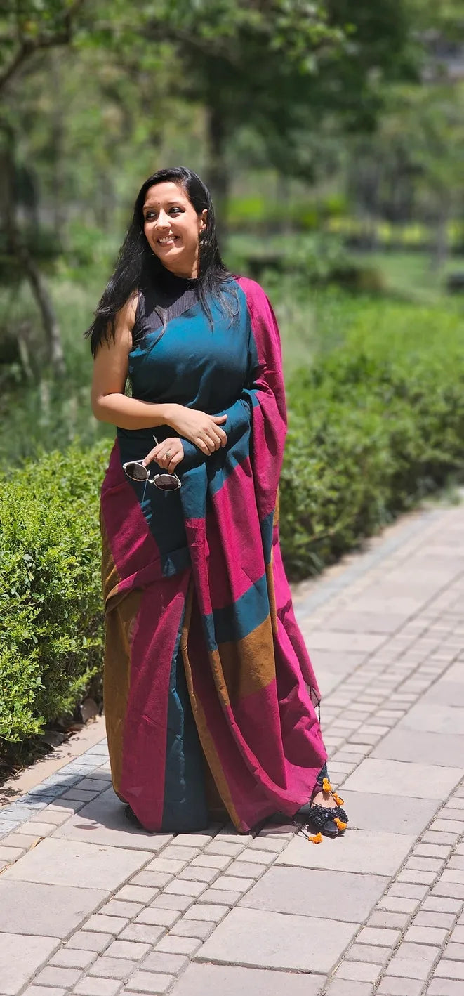 Rang birangi handloom cotton saree