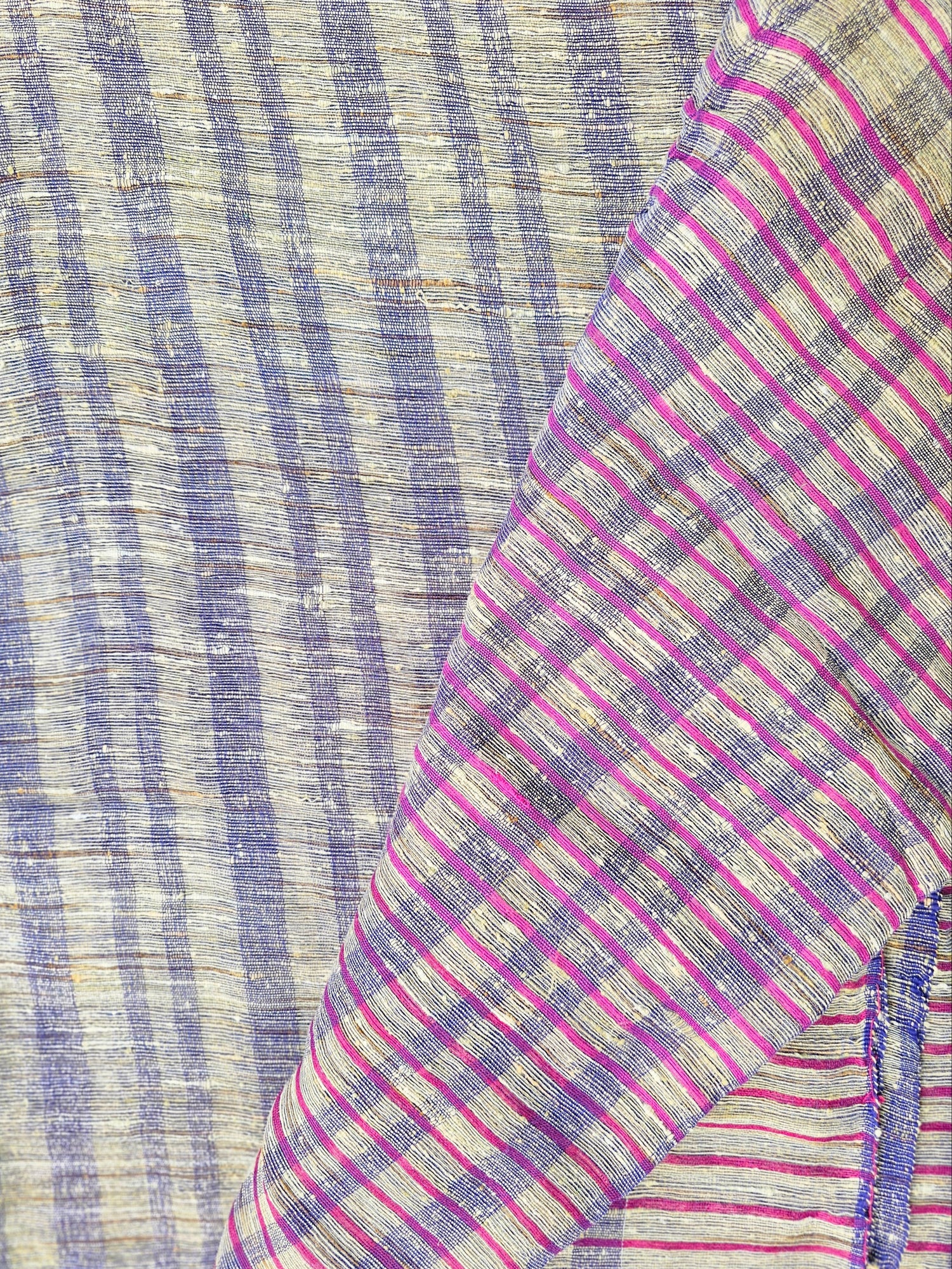 Purple Handloom Ghicha Saree