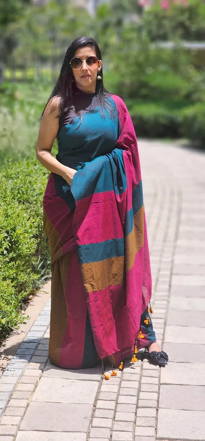 Rang birangi handloom cotton saree
