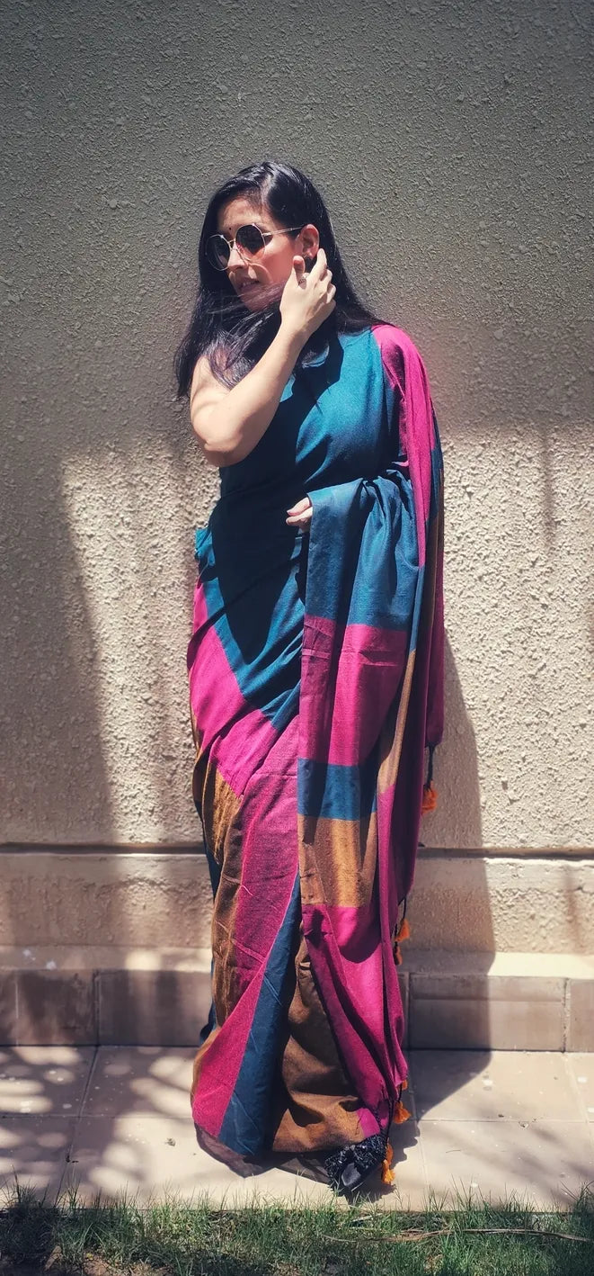 Rang birangi handloom cotton saree